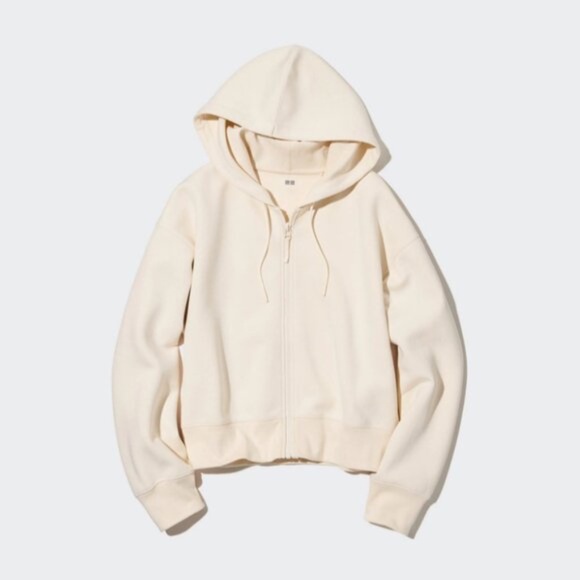 Uniqlo Dry Sweat Cropped Full-Zip Long-Sleeve Hoodie XXL - Picture 1 of 1
